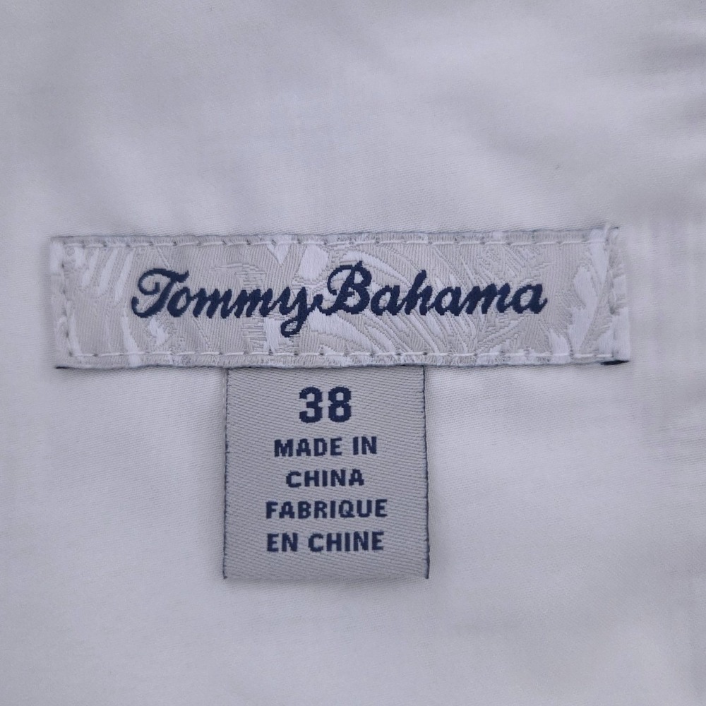 Tommy Bahama Tech & Caicos Plaid Shorts Trunks Beige 10" Size 38 Beach Vacation - Picture 3 of 6